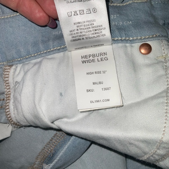 DL1961 Hepburn Sky Blue Flare Jeans - Picture 7 of 9